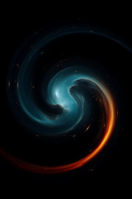 Rappresentazione artistica di una nebulosa a spirale con colori blu e arancioni, scoperta che ridefinisce l'universo.