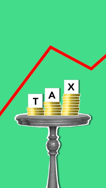 Aumento tasse e tagli all'istruzione: grafico con monete e la parola TAX che simboleggia l'impatto delle politiche di Trump.