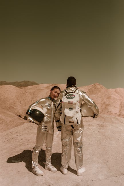 Astronauti esplorano paesaggio desertico simile a Marte, nuove scoperte astronomiche e frontiere del cosmo